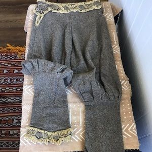 Anuttara Crafts Wool pants with embroidery.